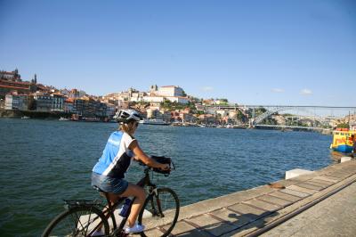 Cyclist in Porto